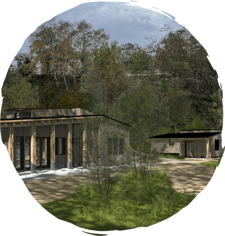 Vue aérienne du volcan de Lemptégy